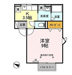 モア・紫竹 1Kの間取図画像