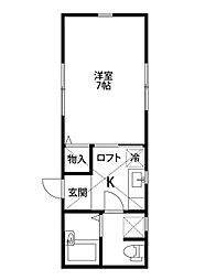アルビ関屋本村 1Kの間取図画像