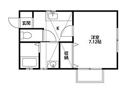美ら旭町 1Kの間取図画像