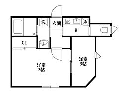 COURTDECO. 1LDKの間取図画像