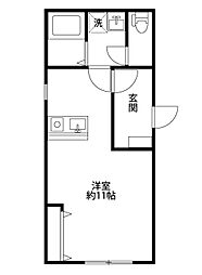 サザンハウス ワンルームの間取図画像