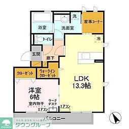 クレーストS 3階1SLDKの間取り