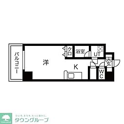 スペリオルクラブ 11階ワンルームの間取り