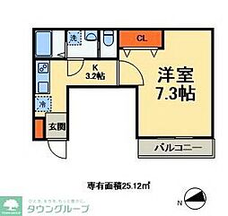 つくばエクスプレス 南流山駅 徒歩11分の賃貸アパート 1階1Kの間取り