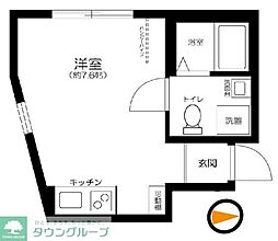 フォレスト西新井 3階ワンルームの間取り