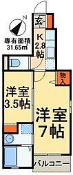 フランメゾン 1SKの間取図画像