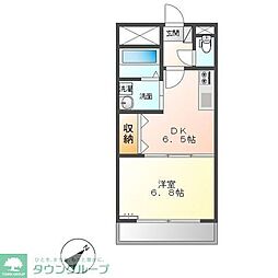 スタシィオン八潮 1DKの間取図画像