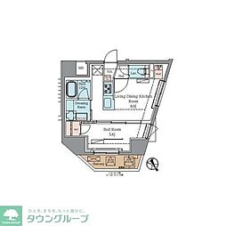 ラグゼナ北千住II 1LDKの間取図画像