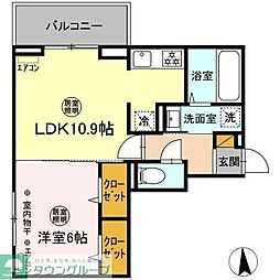 FERROPINO 1LDKの間取図画像
