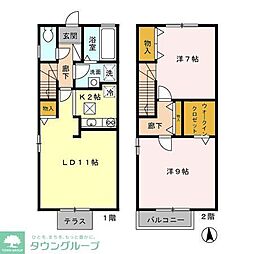 グラシア1 2LDKの間取図画像