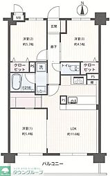 ライオンズシティ北綾瀬 3LDKの間取図画像