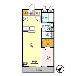 シーガル 1LDKの間取図画像