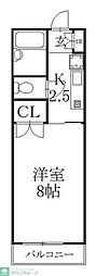 ユーケーコーポ 1Kの間取図画像