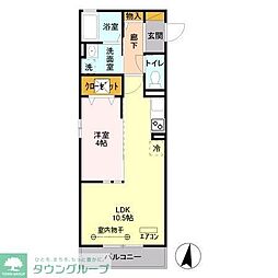 コンフォート 1LDKの間取図画像