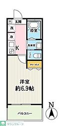 Grandir三郷 1Kの間取図画像