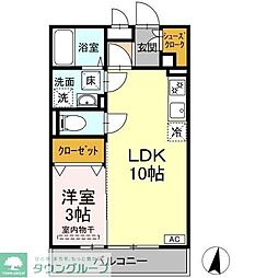 リ・サクラB 1LDKの間取図画像