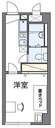 レオパレスひえだ 1Kの間取図画像