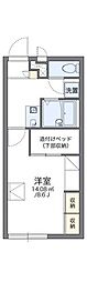 レオパレスサンシャイン2 1Kの間取図画像