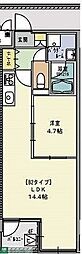 シュヴァルブラン白馬 1LDKの間取図画像