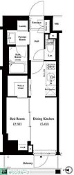 アークマーク竹ノ塚 1Kの間取図画像