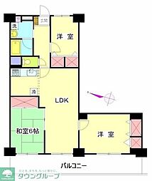 日商岩井草加マンション 3LDKの間取図画像