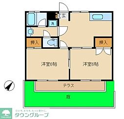 森ハイツ 2DKの間取図画像