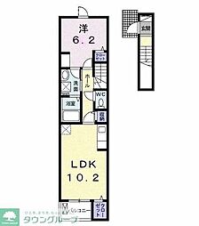 グランツYH3 1LDKの間取図画像