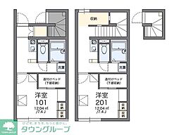 レオパレスRoseInn 1Kの間取図画像