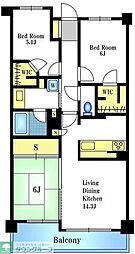 レーベンハイムエクスプレシャス 3LDKの間取図画像