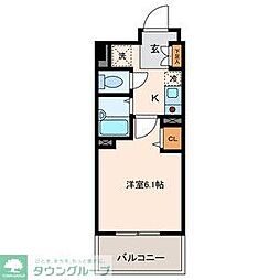 パテラ草加 1Kの間取図画像