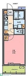 アルバ日の出 1Kの間取図画像