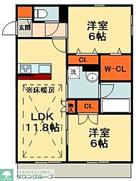 L's Plus八潮 2LDKの間取図画像