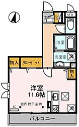 クラール獨協 ワンルームの間取図画像
