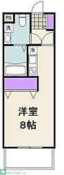 TKフラッツ草加 1Kの間取図画像