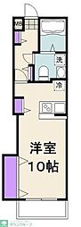 TKフラッツ草加 ワンルームの間取図画像