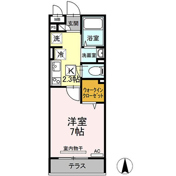 夢りんどうV ｜広島県福山市三吉町3丁目(賃貸アパート1K・1階・26.27㎡)の写真 その2