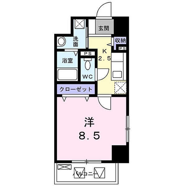 フォレスト引野 ｜広島県福山市引野町5丁目(賃貸マンション1K・2階・30.20㎡)の写真 その2