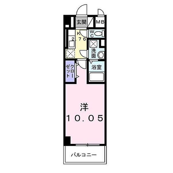 クロシェットＩＭＫ ｜広島県福山市多治米町4丁目(賃貸マンション1K・2階・30.33㎡)の写真 その2