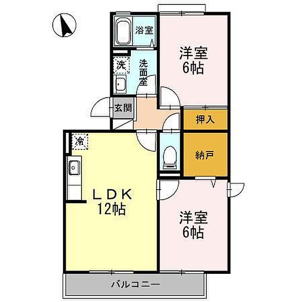 ハイカムール川口 ｜広島県福山市川口町4丁目(賃貸アパート2LDK・2階・56.00㎡)の写真 その2