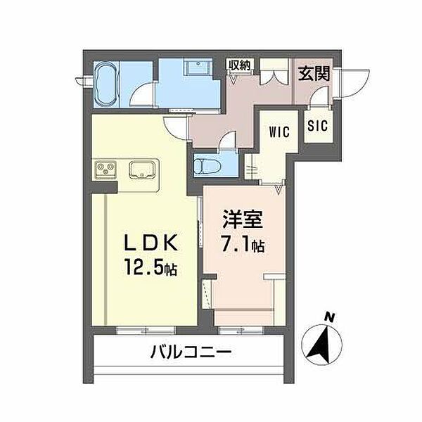 ソール　デ　リーヴル　西町ＢＥＬＳ認証 ｜広島県福山市西町1丁目(賃貸マンション1LDK・2階・52.81㎡)の写真 その2