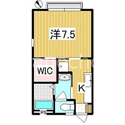 ジュネス 1SKの間取図画像