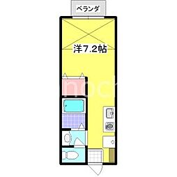 メゾン・ド・オランジュ ワンルームの間取図画像