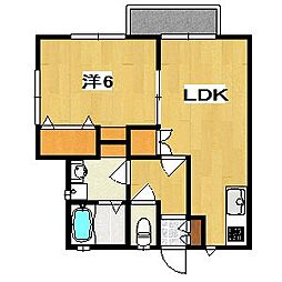 ウインドミル波崎七番館 1LDKの間取図画像