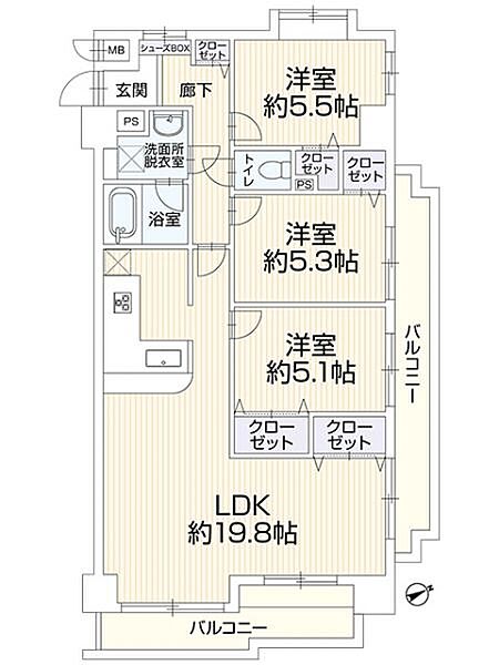 間取りを拡大表示