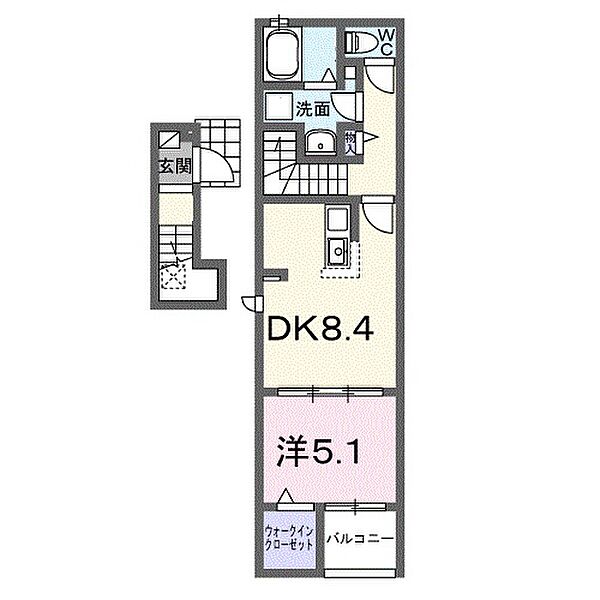 プラシード 204｜兵庫県姫路市名古山町(賃貸アパート1DK・2階・38.81㎡)の写真 その2