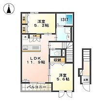 ハウス28 201 ｜ 兵庫県相生市山手１丁目（賃貸アパート2LDK・2階・56.61㎡） その2