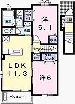 セレーノ　カーサII 204 ｜ 兵庫県加西市北条町北条（賃貸アパート2LDK・2階・57.07㎡） その2