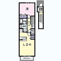 グラース・アンジュA 1LDKの間取図画像
