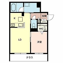 シャーメゾン姫路W 1LDKの間取図画像