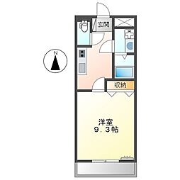 プロニティハウス 1Kの間取図画像